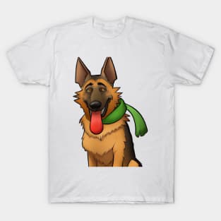 Cute German Shepherd Drawing T-Shirt